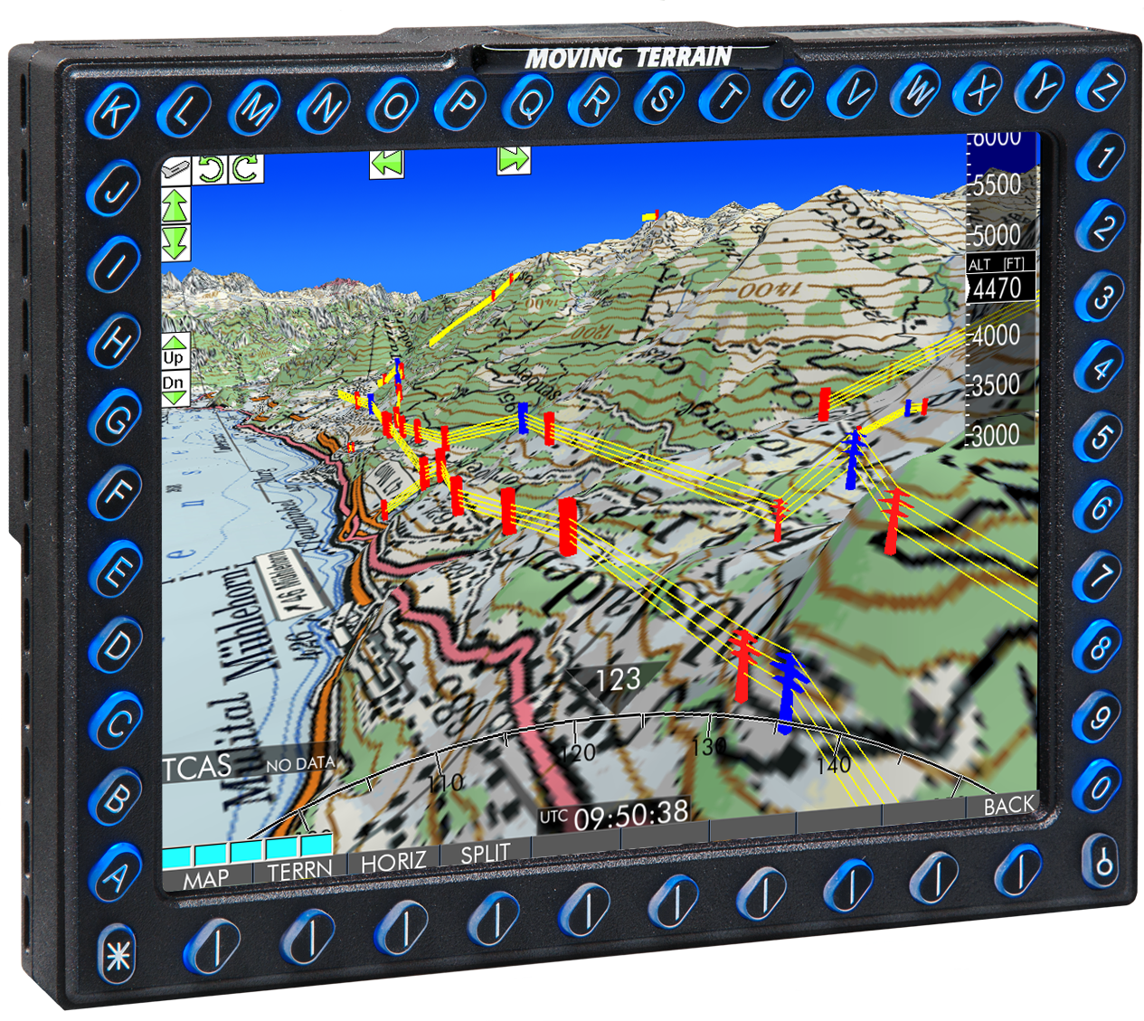 Moving Terrain AG - MT VisionAir X - Synchronized 3D and 2D chart with Obstacle Layer 