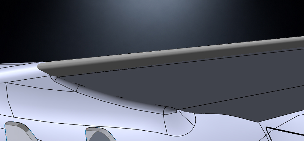 Laminar and supercritical wing profile detail